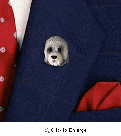 Dandie Dinmont Pin Hand Painted Resin