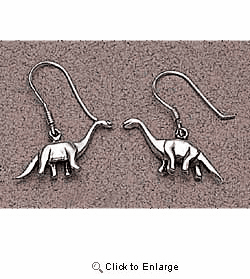 Dinosaur Earrings Sterling Silver