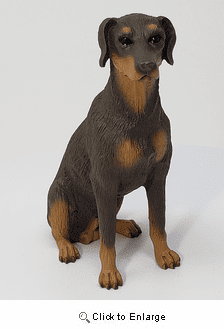 Doberman Figurine Red Uncropped