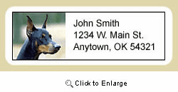 Doberman Pinscher Address Labels