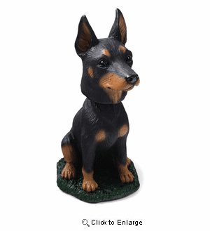 Doberman Pinscher Bobblehead Black-Tan