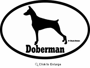 Doberman Pinscher Bumper Sticker Euro
