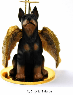 Doberman Pinscher Christmas Ornament Angel