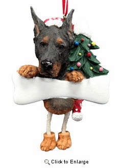 Doberman Pinscher Christmas Tree Ornament - Personalize