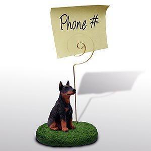 Doberman Pinscher Note Holder (Red)