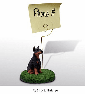 Doberman Pinscher Note Holder (Red)