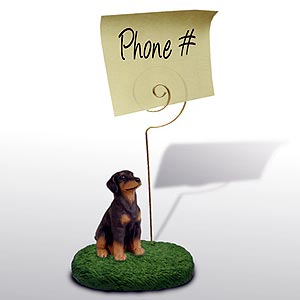 Doberman Pinscher Note Holder (Red Uncropped)