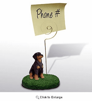 Doberman Pinscher Note Holder (Red Uncropped)