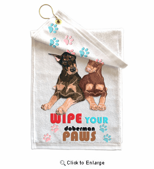 Doberman Pinscher Paw Wipe Towel