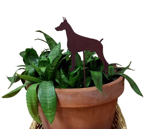 Doberman Pinscher Plant Stake