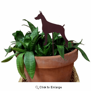 Doberman Pinscher Plant Stake