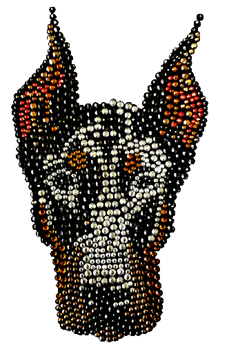 Doberman Pinscher T-Shirt Rhinestone-Rhinestud