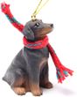Doberman Pinscher Tiny One Christmas Ornament Black Uncropped