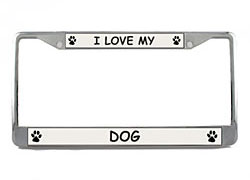 Dog License Plate Frame