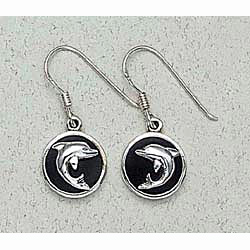 Dolphin Earrings Sterling Silver