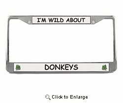 Donkey License Plate Frame