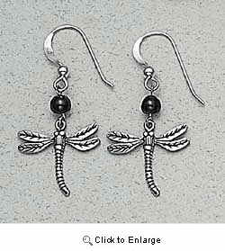 Dragonfly Earrings Sterling Silver
