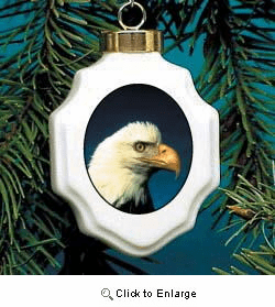 Eagle Christmas Ornament Porcelain