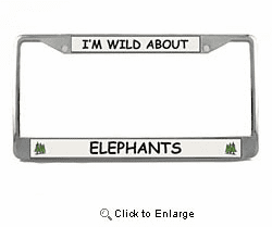 Elephant License Plate Frame