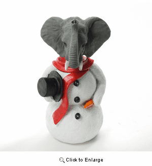 Elephant Snowman Christmas Decoration