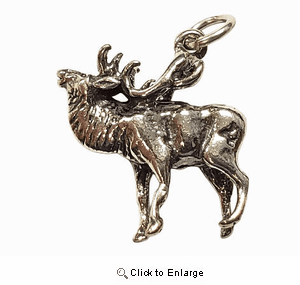 Elk Sterling Silver Charm