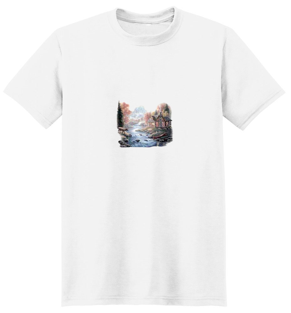 Elk T-Shirt - Pastoral Scene