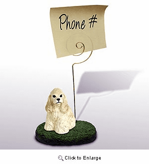 English Cocker Spaniel Note Holder (Blonde)