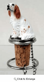 English Setter Bottle Stopper (Orange Belton)