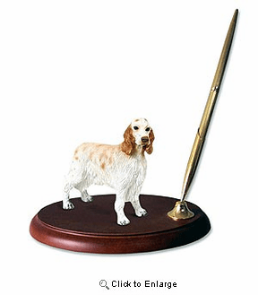 English Setter Pen Holder (Orange Belton)