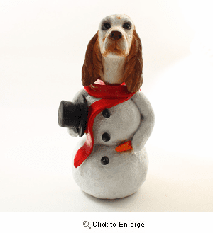 English Setter Snowman Christmas Decoration