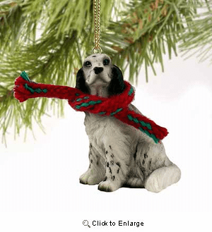 English Setter Tiny One Christmas Ornament Belton Blue