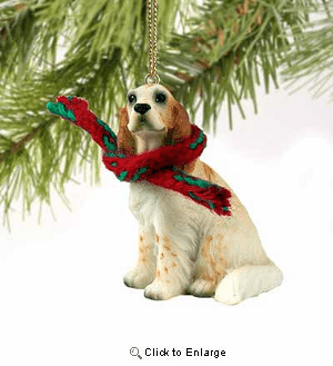 English Setter Tiny One Christmas Ornament Belton Orange