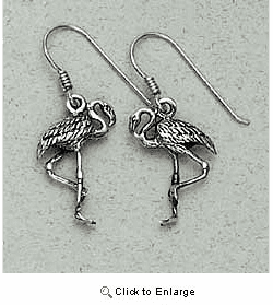 Flamingo Earrings Sterling Silver