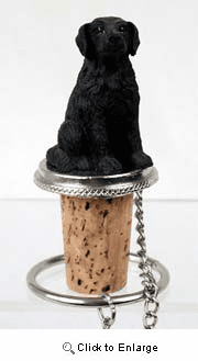 Flat-Coated Retriever Bottle Stopper
