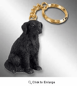 Flat-Coated Retriever Keychain