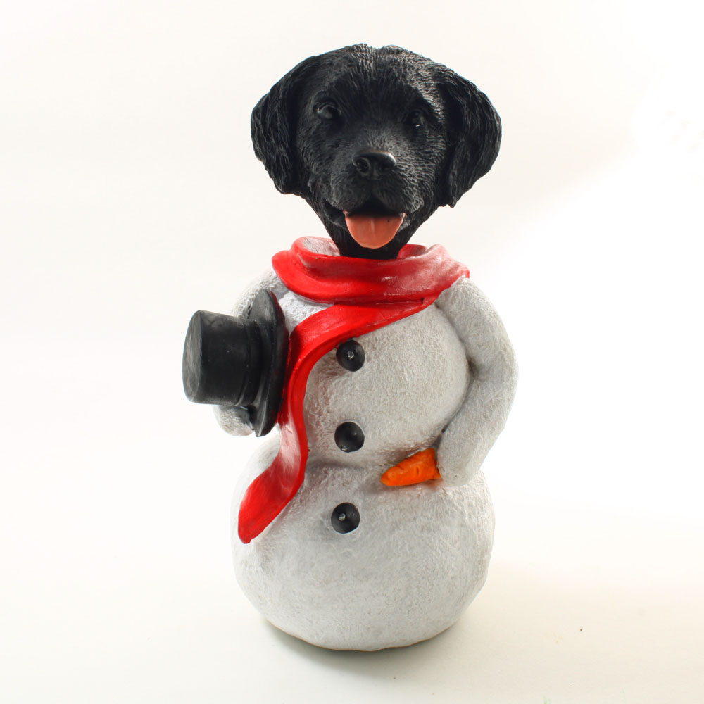 Flat Coated Retriever Snowman Christmas Decoration