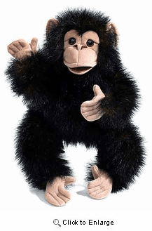 Folkmanis Baby Chimpanzee Hand Puppet Plush 16"