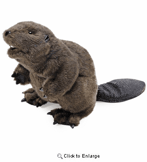 Folkmanis Beaver Hand Puppet Plush 6"