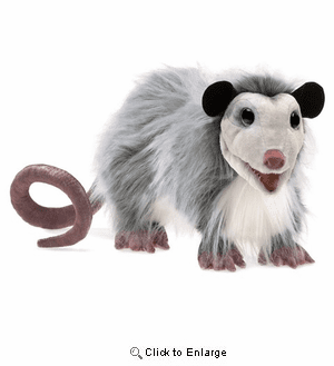 Folkmanis Opossum Hand Puppet Plush 16"