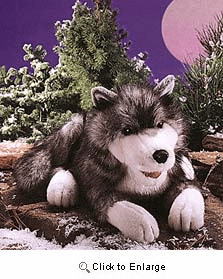Folkmanis Timber Wolf Hand Puppet Plush 18"
