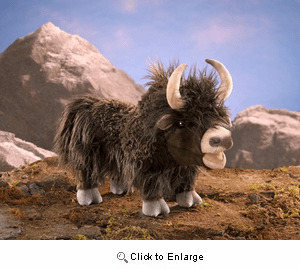 Wild Yak Plush Cow Puppet, Puppets, Cow Gifts