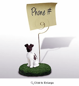 Fox Terrier Note Holder (Brown & White)