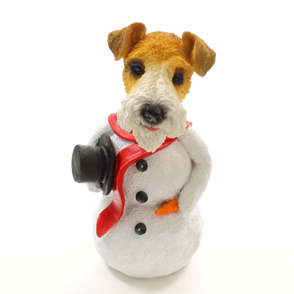 Fox Terrier Wire Snowman Christmas Decoration