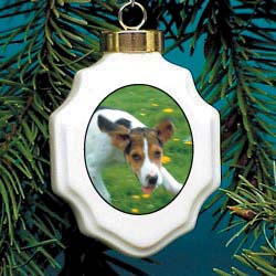 Foxhound Christmas Ornament Porcelain