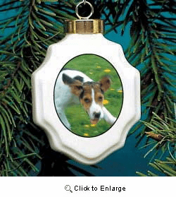 Foxhound Christmas Ornament Porcelain