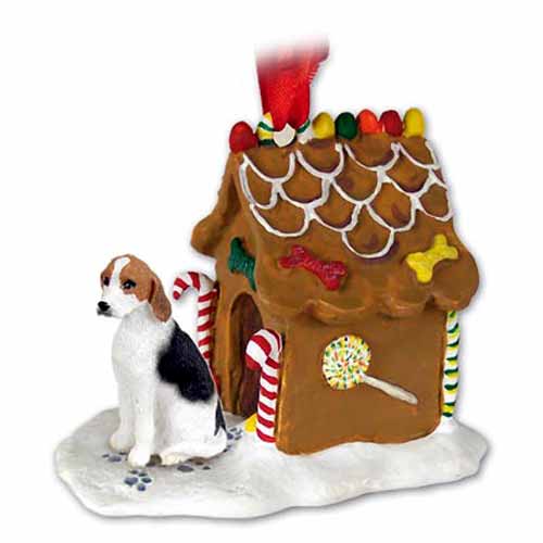 Foxhound Gingerbread House Christmas Ornament