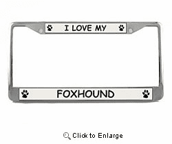 Foxhound License Plate Frame