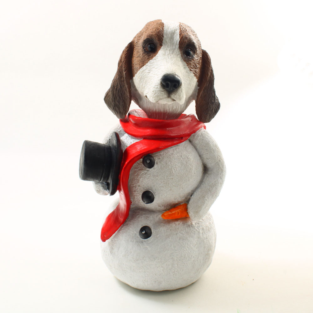 Foxhound Snowman Christmas Decoration