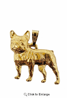 French Bulldog 24K Gold Plated Pendant