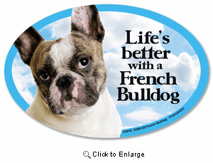 French Bulldog Car Magnet - Life's Better